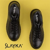 Slayka Siyah Charisma Leather Erkek Bağcıklı Casual Ayakkabı - 5