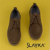 Slayka Haki Dignity Hakiki Nubuk Deri Bağcıklı Casual Ayakkabı thumbnail 5