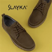 Slayka Haki Dignity Hakiki Nubuk Deri Bağcıklı Casual Ayakkabı thumbnail 6