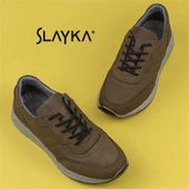 Slayka Haki Brand Nubuk Deri Comfort Casual Erkek Ayakkabı thumbnail 5