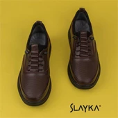 Slayka Kahverengi Lastikli Erkek Gündelik Ayakkabı - 4