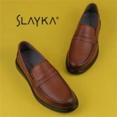 Slayka Taba Hakiki Deri Erkek Gündelik Ayakkabı thumbnail 5