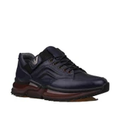 Slayka Lacivert Posh Lastikli Erkek Hakiki Deri Casual Ayakkabı thumbnail 2