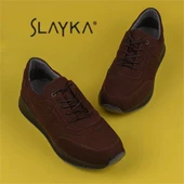 Slayka Kahverengi Brand Nubuk Deri Comfort Casual Erkek Ayakkabı - 5