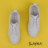 Slayka Beyaz Rollo Two Hakiki Deri Gündelik Ayakkabı - 4