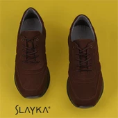 Slayka Kahverengi Brand Nubuk Deri Comfort Casual Erkek Ayakkabı - 4