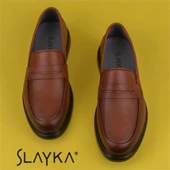 Slayka Taba Hakiki Deri Erkek Gündelik Ayakkabı thumbnail 4