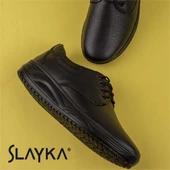 Slayka Siyah Hanni Erkek Dolgu Topuk Bağcıklı Comfort Ayakkabı thumbnail 6