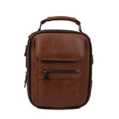 Slayka Taba Büyük Boy Hakiki Deri Erkek El ve Omuz Çantası - 2