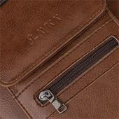 Slayka Taba Büyük Boy Hakiki Deri Erkek El ve Omuz Çantası - 6