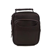 Slayka Kahverengi Orta Boy Deri Erkek El Çantası thumbnail 2