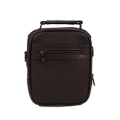 Slayka Kahverengi Orta Boy Deri Erkek El Çantası thumbnail 4