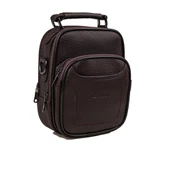 Slayka Kahverengi Orta Boy Deri Erkek El Çantası thumbnail 1