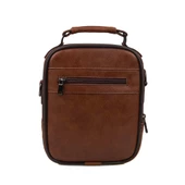 Slayka Taba Büyük Boy Hakiki Deri Erkek El ve Omuz Çantası - 4