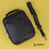 Slayka Lacivert Orta Boy Deri Erkek El Çantası - 5