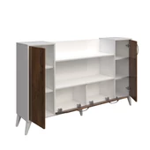 Boyut Mobilya 4 Kapaklı, 10 Bölmeli Ayaklı Dekoratif Kitaplık, Konsol - 3