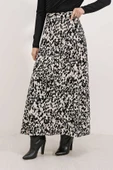 Kadın Desenli Etek Siyah - 3