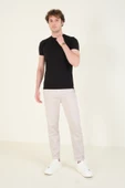 Erkek Sıfır Yaka Basic T-Shirt Siyah - 5