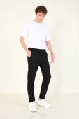 Erkek Duble Paça Jogger Pantolon Siyah - 1