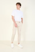 Erkek Kargo Cep Paça Lastikli Pantolon Taş - 5