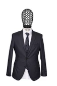 Slim Fit Pamuklu Gri Takım Elbise - 2