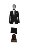 Slim Fit Yünlü Siyah Takım Elbise - 1