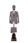Slim Fit Gri Takım Elbise - 1