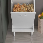 Modilayn ÇAKIR 45x86 cm Çekmeceli Kirli Çamaşır Sepetli Banyo Dolabı thumbnail 7