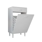 Modilayn ÇAKIR 45x86 cm Çekmeceli Kirli Çamaşır Sepetli Banyo Dolabı thumbnail 8