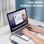 Polham Süper Hızlı 2.5 Gbps Type C To Rj45 Dönüştürücü, Gösterge Işıklı USB To Rj45 Ethernet Lan Port Adaptör - 4