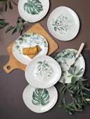 Tabak Evi Porselen Hoja Verde Pebble Pasta Takımı 19x21cm 6 Parça - 7