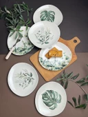 Tabak Evi Porselen Hoja Verde Pebble Pasta Takımı 19x21cm 6 Parça - 5