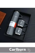 Özel Üretim Paslanmaz Çelik 3 Bardaklı Soğuk Sıcak Termos Vakumlu Termos Set Çanta Hediyeli 550 Ml - 4