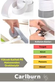 Premium Su Geçirmez Sızdırmaz Dayanıklı Pvc Yağ Kenar Küf Önleyici 3.2m Gri İzolasyon Bant 5 Adet - 3