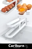 Premium Buzdolabı Plastik 2 Katlı Kullanışlı Pratik Raf Düzenleyici Yeni Nesil Yumurta Standı 2 Adet - 2