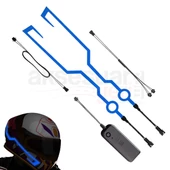 Motosiklet Kask Ledi Mavi Renk - 3 Farklı Mod - Motosiklet Renkli İkaz Ledi - 2