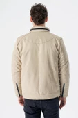 Taş Rengi Dik Yaka Astarlı Comfort Fit Rahat Kesim Casual Mont 1007235166 - 8
