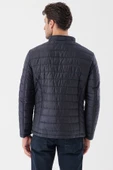 Koyu Lacivert Hakim Yaka Astarlı Slim Fit Dar Kesim Casual Mont 1007235156 - 7