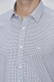 Beyaz Uzun Kol Klasik Slim Fit Pamuklu Likralı Gömlek 1004225213 thumbnail 7