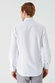 Beyaz Uzun Kollu Oxford Cepsiz Pamuklu Klasik Slim Fit Dar Kesim Gömlek 1004240235 thumbnail 6