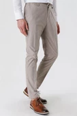 Koyu Bej Pamuklu Yandan Cepli Casual Slim Fit Jogger Pantolon 1003230159 thumbnail 4