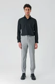 Gri Keten Lastikli Yandan Cepli Casual Slim Fit Jogger Pantolon 1003240103 - 4