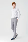 Gri Esnek Yandan Cepli Casual Slim Fit Chino Pantolon 1003240113 thumbnail 5