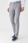 Gri Esnek Yandan Cepli Casual Slim Fit Chino Pantolon 1003240113 thumbnail 2