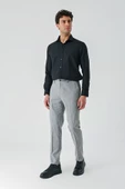 Gri Keten Lastikli Yandan Cepli Casual Slim Fit Jogger Pantolon 1003240103 - 5
