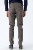Koyu Haki Pamuklu Yandan Cepli Casual Slim Fit Chino Pantolon 1003235117 thumbnail 3