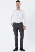 Koyu Antrasit Pamuklu Yandan Cepli Casual Slim Fit Chino Pantolon 1003235117 thumbnail 6