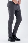 Koyu Antrasit Pamuklu Yandan Cepli Casual Slim Fit Chino Pantolon 1003235117 thumbnail 5