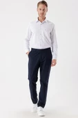 Koyu Lacivert Pamuklu Yandan Cepli Casual Comfort Fit Chino Pantolon 1003235154 thumbnail 4