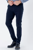 Lacivert Pamuklu Yandan Cepli Casual Slim Fit Chino Pantolon 1003235117 thumbnail 3
